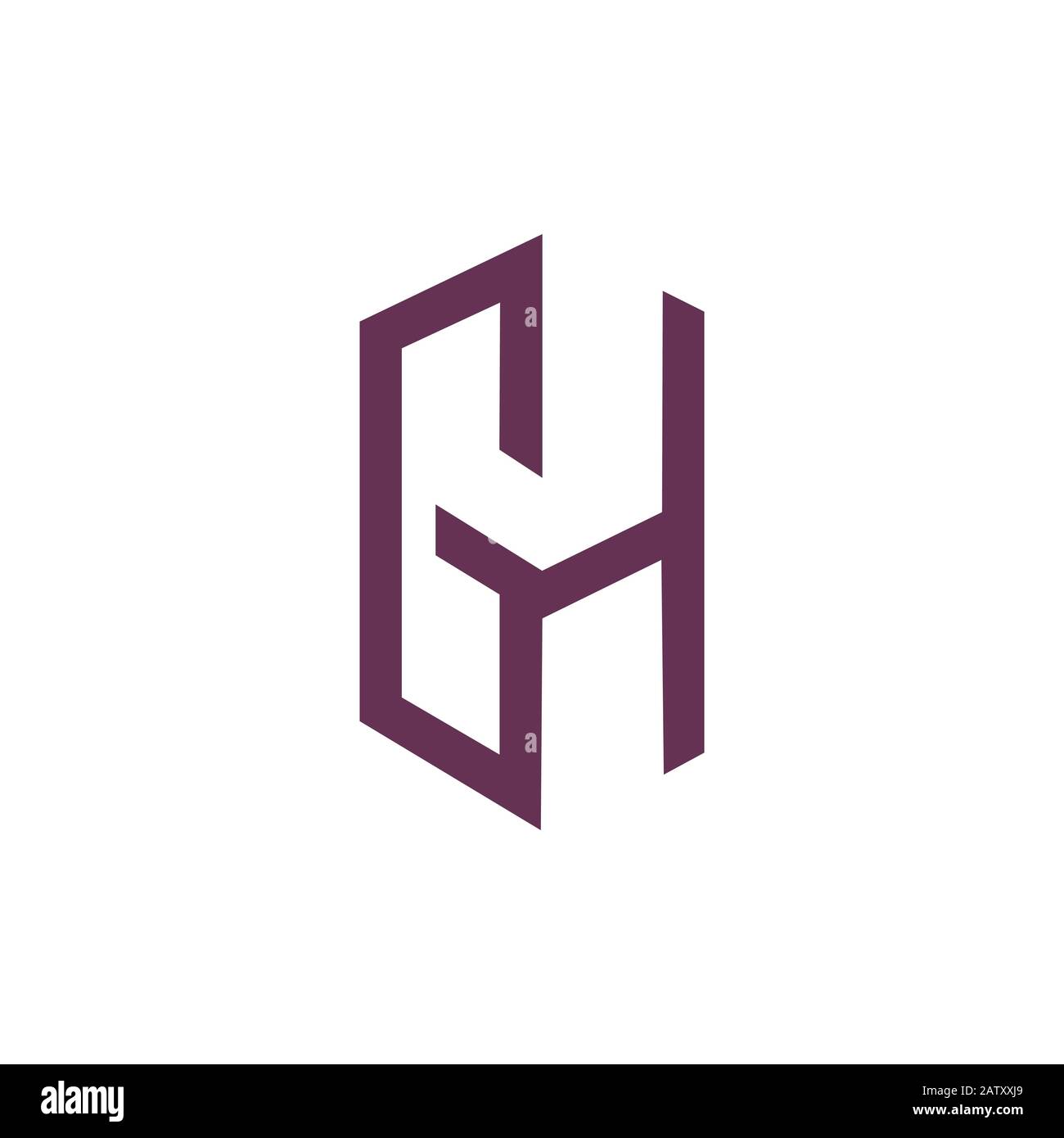 Modèles de vecteur de logo gh ou hg de la lettre initiale Image ...