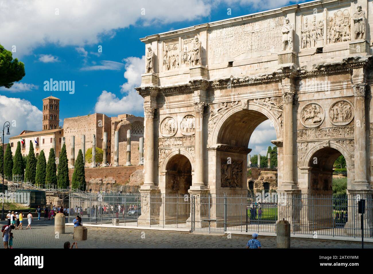 Arche ancienne de Constantin, Rome Banque D'Images