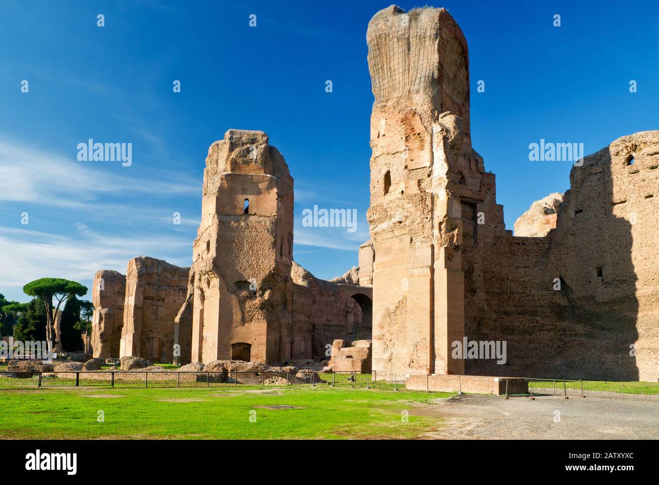 Les ruines des Thermes de Caracalla à Rome, Italie Banque D'Images