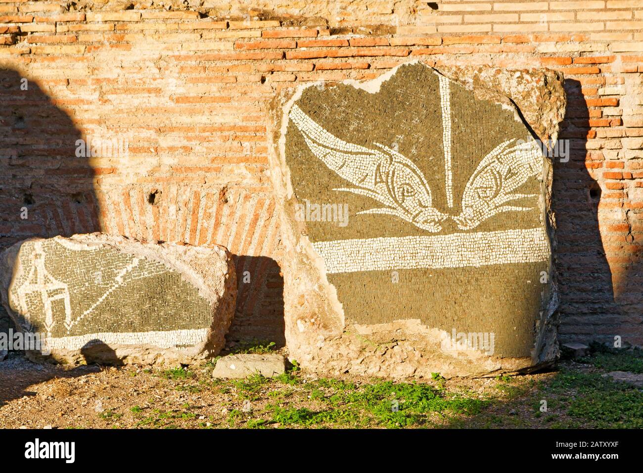 Partie de la décoration des thermes de Caracalla à Rome, Italie Banque D'Images