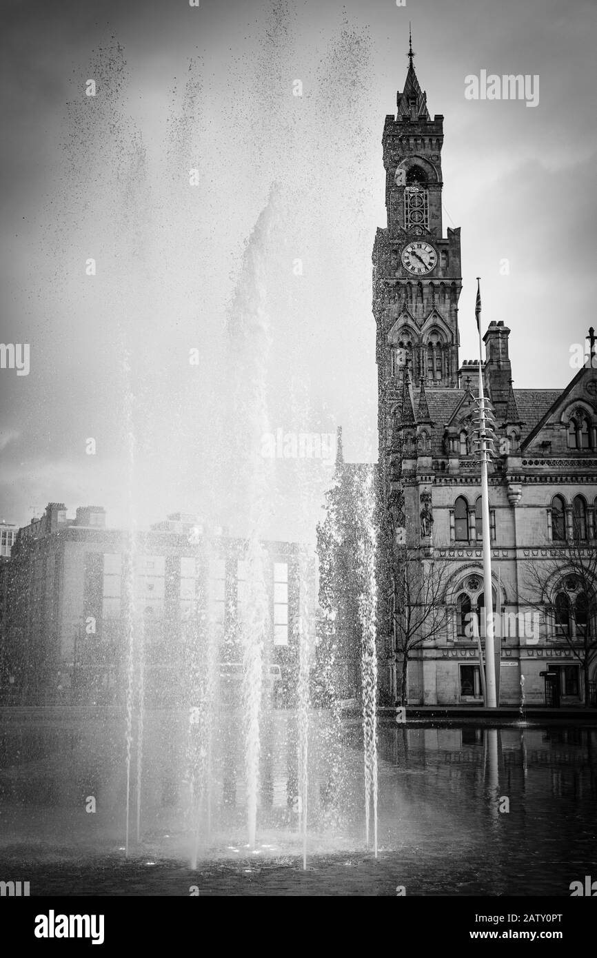 L'Hôtel de Ville de Bradford, West Yorkshire, Angleterre. Banque D'Images