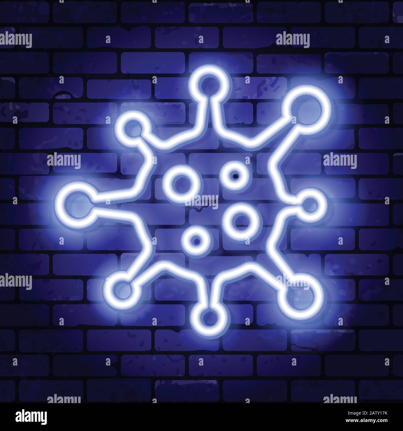 Panneau De Signalisation Coronavirus Neon Illustration de Vecteur