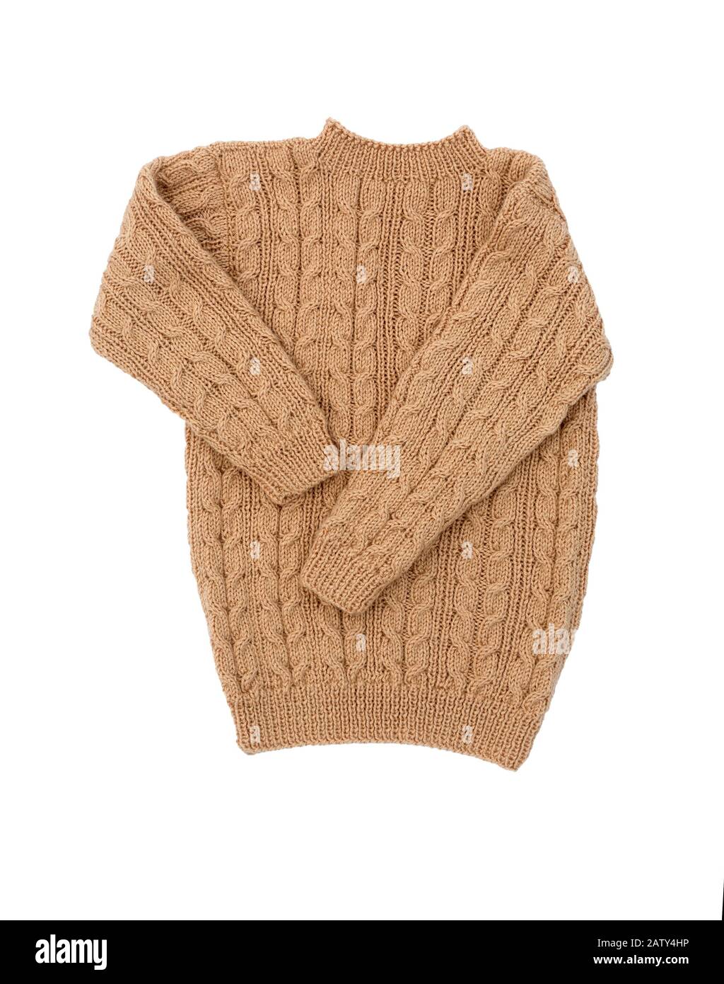 Pull isolé sur fond blanc. Enfants chaud pullover. Pull d'hiver. Banque D'Images