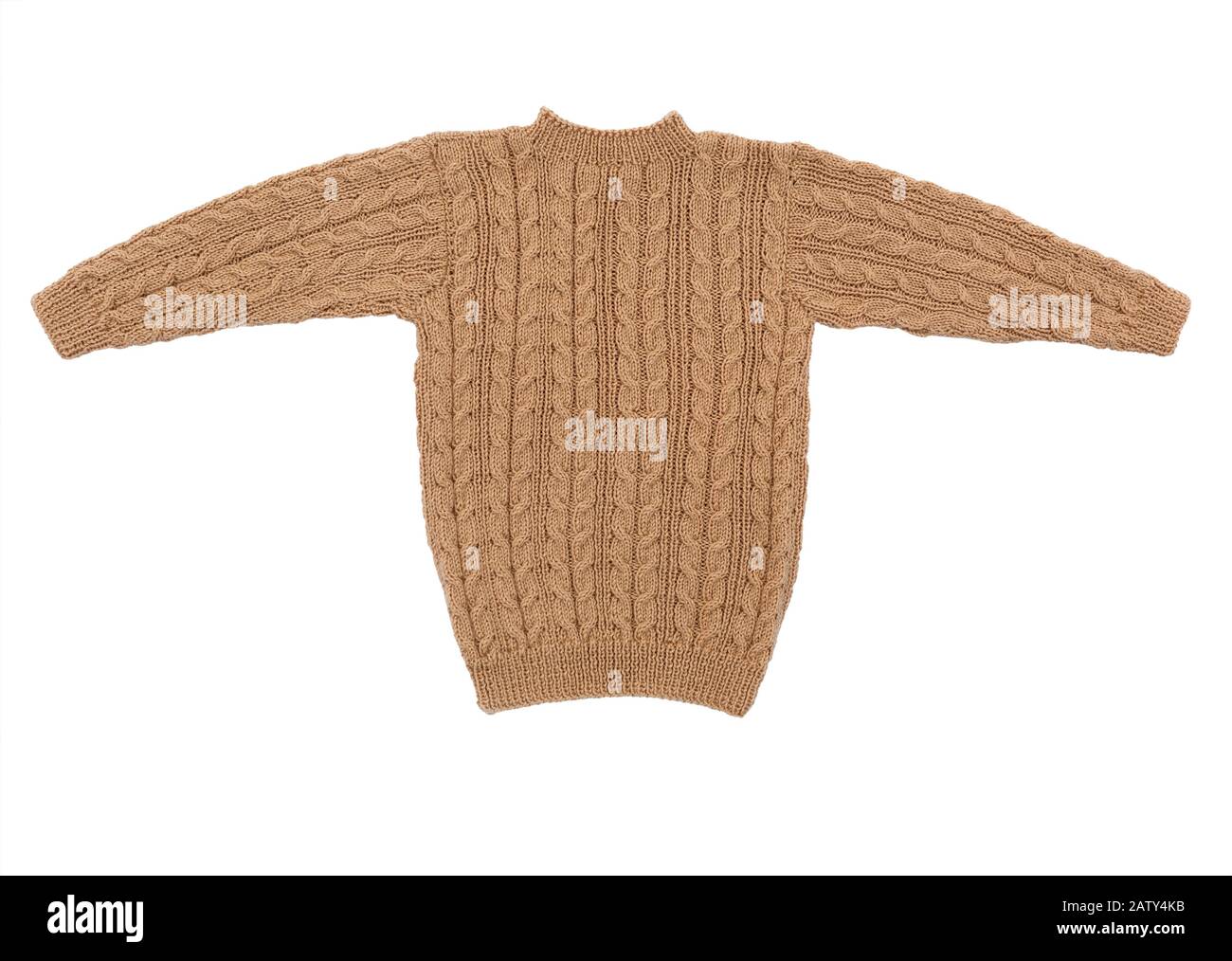 Pull isolé sur fond blanc. Enfants chaud pullover. Pull d'hiver. Banque D'Images