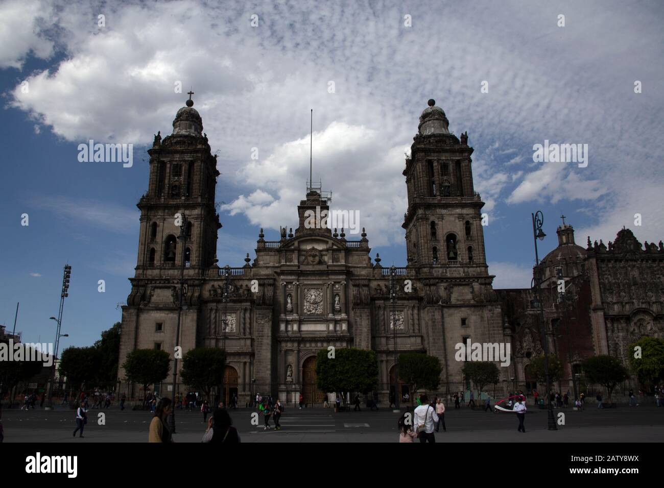 Cathédrale métropolitaine de l'Assomption de Marie, Mexico Catedral Metropolitana de la Asunción de María Plaza de la Constitución Mexico City Banque D'Images