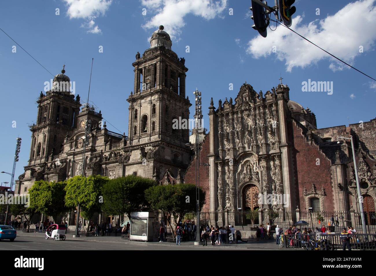 Cathédrale métropolitaine de l'Assomption de Marie, Mexico Catedral Metropolitana de la Asunción de María Plaza de la Constitución Mexico City Banque D'Images