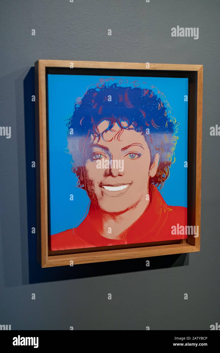 Michael Jackson par Andy Warhol lors de L'exposition Sur le mur au musée d'art moderne EMMA à Espoo, en Finlande Banque D'Images
