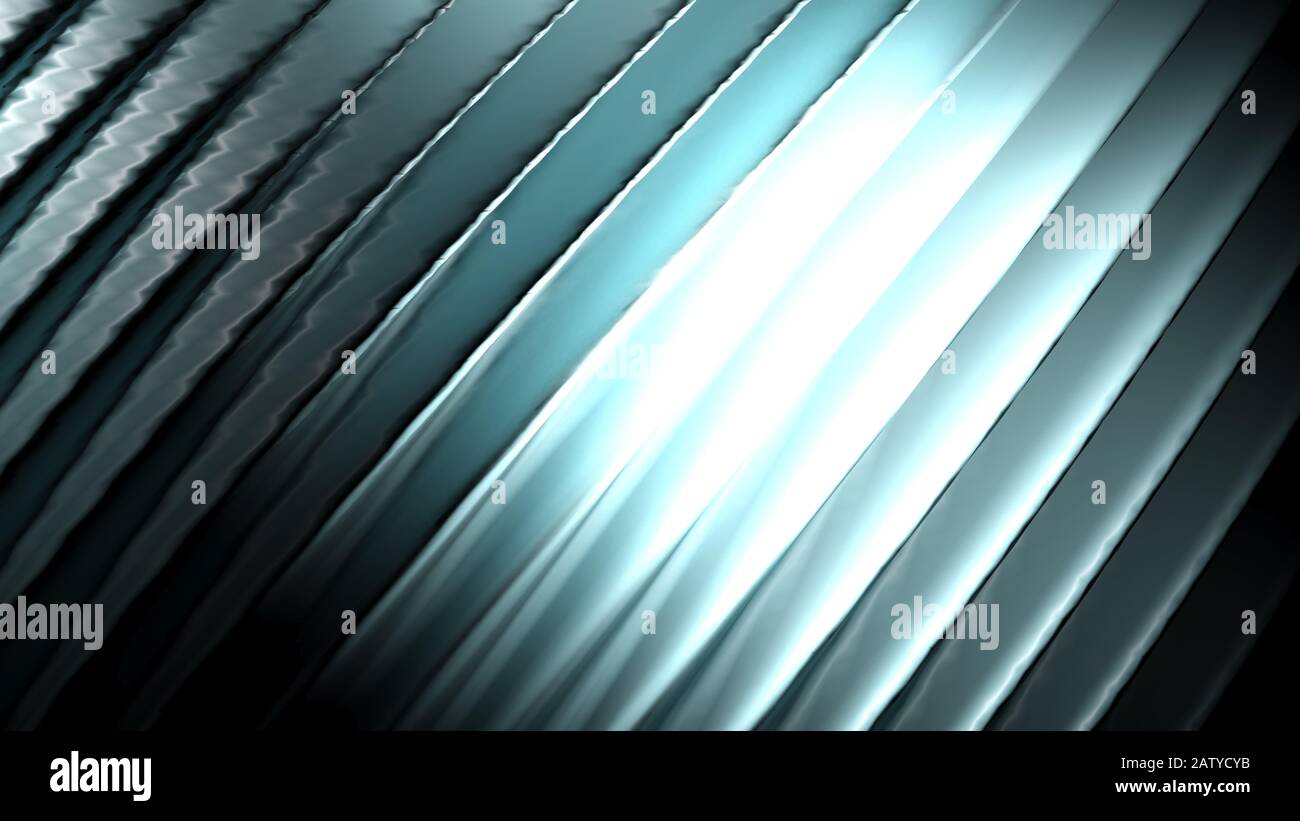 Surface ondulée bleue d'arrière-plan - illustration de rendu tridimensionnelle Banque D'Images