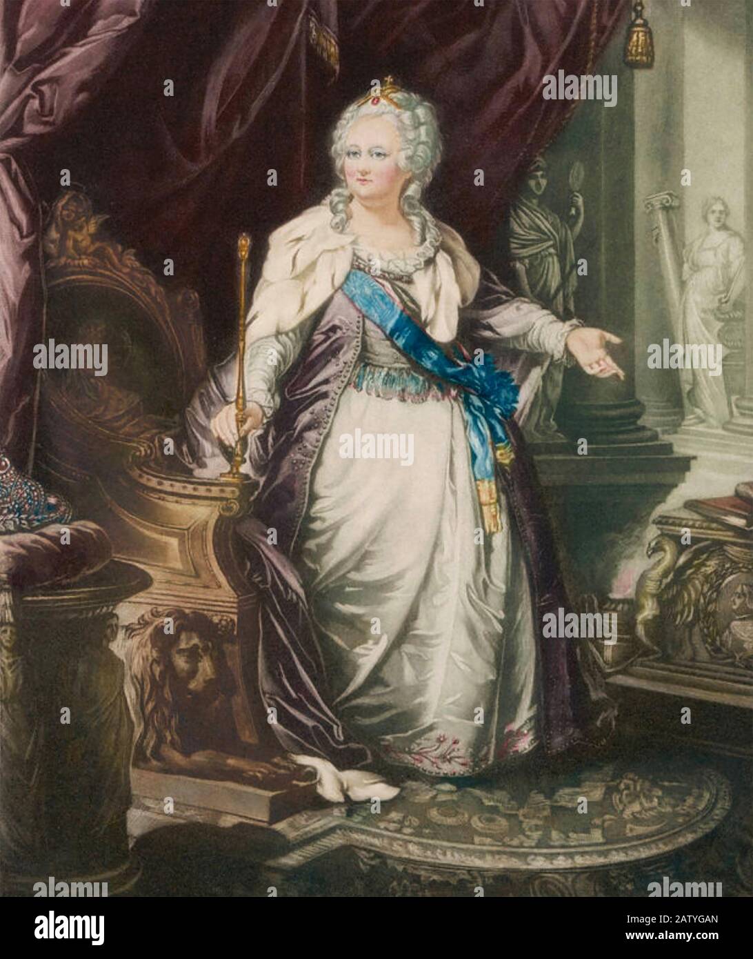 Catherine LA GRANDE impératrice de Russie (1729-1796) Banque D'Images