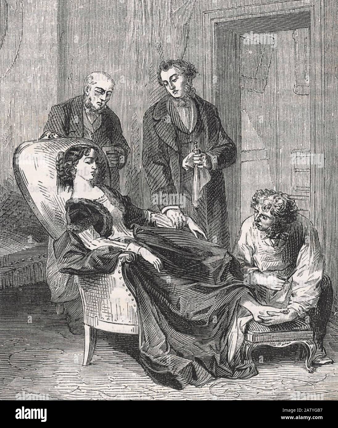 Hannah VERTE (1833-1848) de Winlaton, près de Newcastle, qui est décédée après avoir reçu du chloroforme pour enlever un ongle de pied. Banque D'Images