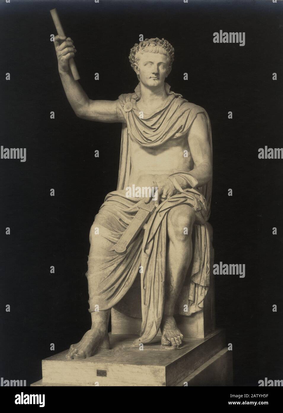 Claudio Nerone TIBERIO ( Roma 42 b.C.. - Capo Miseno 37 A.C. ) Le plus célèbre empereur romain ( Rome , Musei Vaticani ) - ROME ANTIQUE - ANTICA ROMA - im Banque D'Images