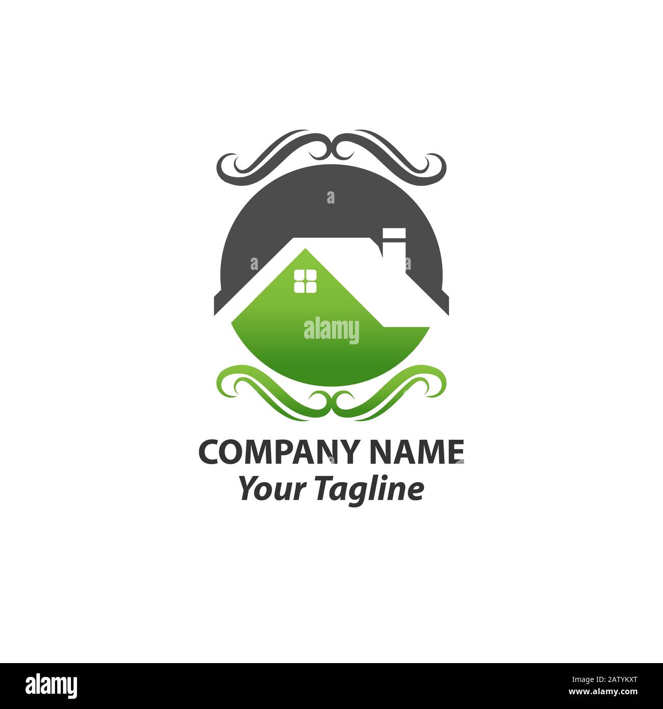 Modèle de conception de logo de maison abstrait. Signe immobilier haut de gamme. Protection universelle soins à domicile Immo Business Vector icône. Logique négative de l'idée d'espace Illustration de Vecteur