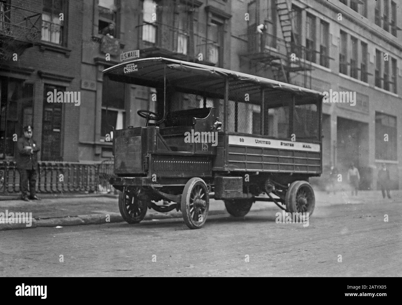 Chariot de courrier américain CA. 1910-1915 Banque D'Images