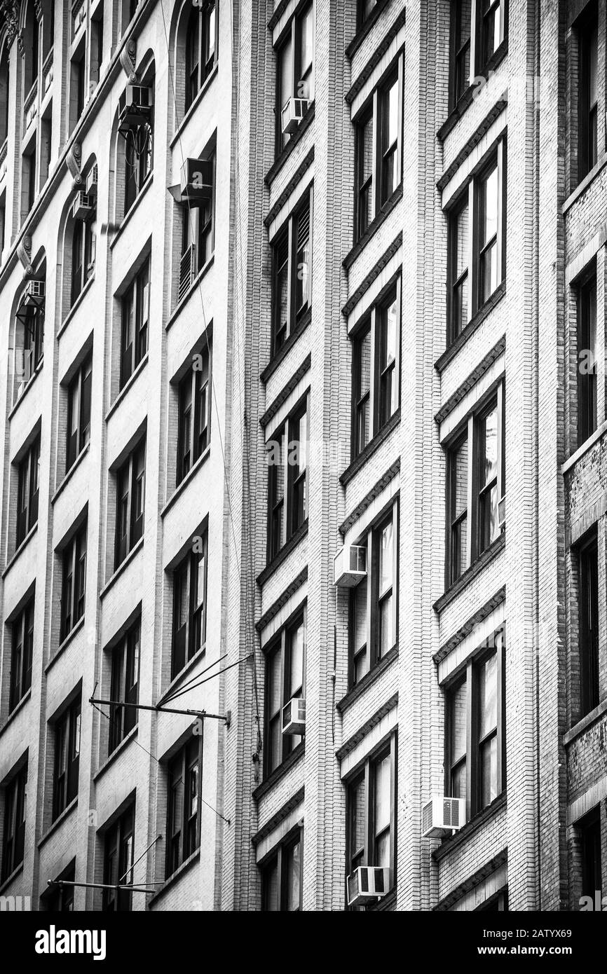 Architecture de l'immeuble d'appartements de New York vue de l'extérieur Banque D'Images