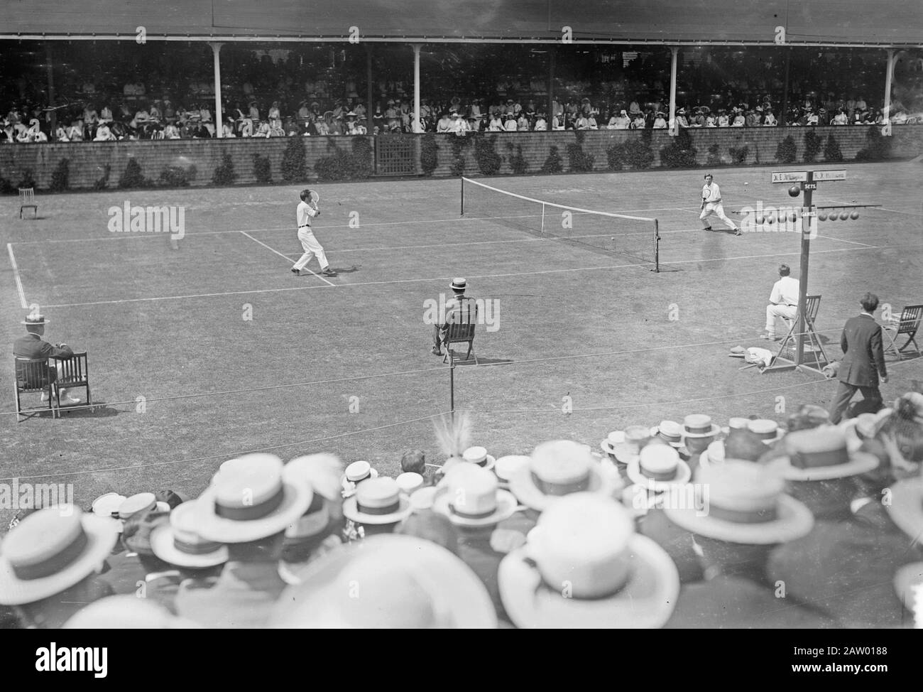 Finale De Tennis Du Championnat National Des États-Unis Au Newport Casino, Newport, Rhode Island. Banque D'Images