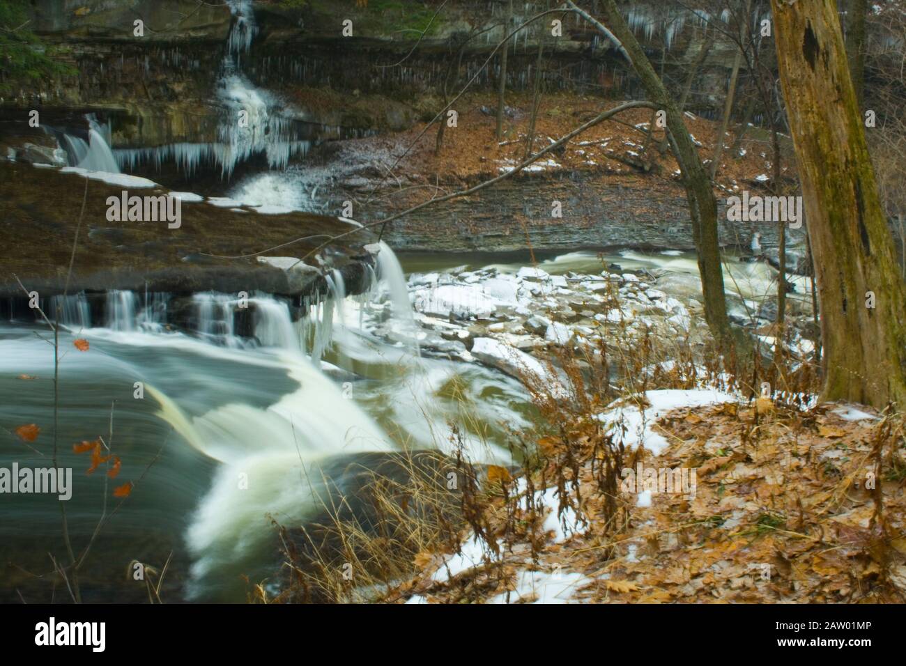 Great Falls De Tinkers Creek, Bedford, Ohio Banque D'Images