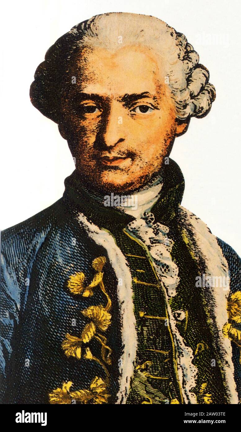 Le mystérieux comte de SAINT-GERMAIN auto-titré français ( 1710 ca - 1784 ) AVVENTURIERO - conte - elisir di lunga vita - OCCULTO - OCCULTISTA - édition Banque D'Images