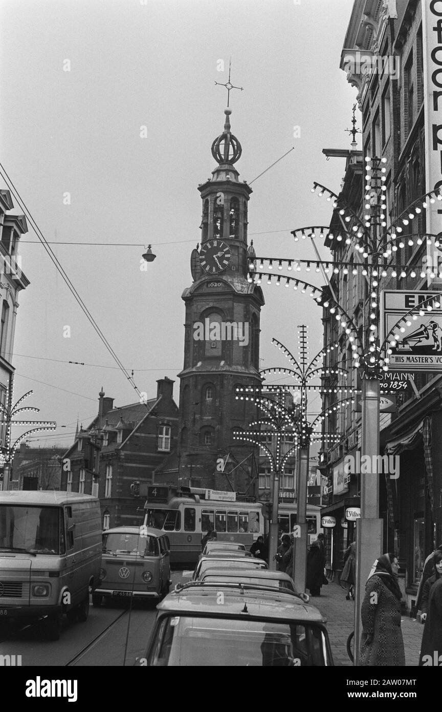 Tour De La Menthe, Extérieur Amsterdam Date: 9 Décembre 1971 Lieu: Amsterdam, Noord-Holland Mots Clés: Tours Nom De L'Institution: Munttoren Banque D'Images