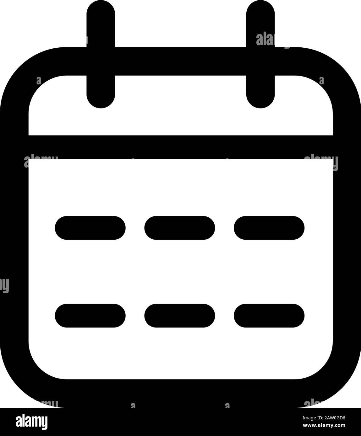 Vecteur de modèle de conception d'icône de calendrier Illustration de Vecteur