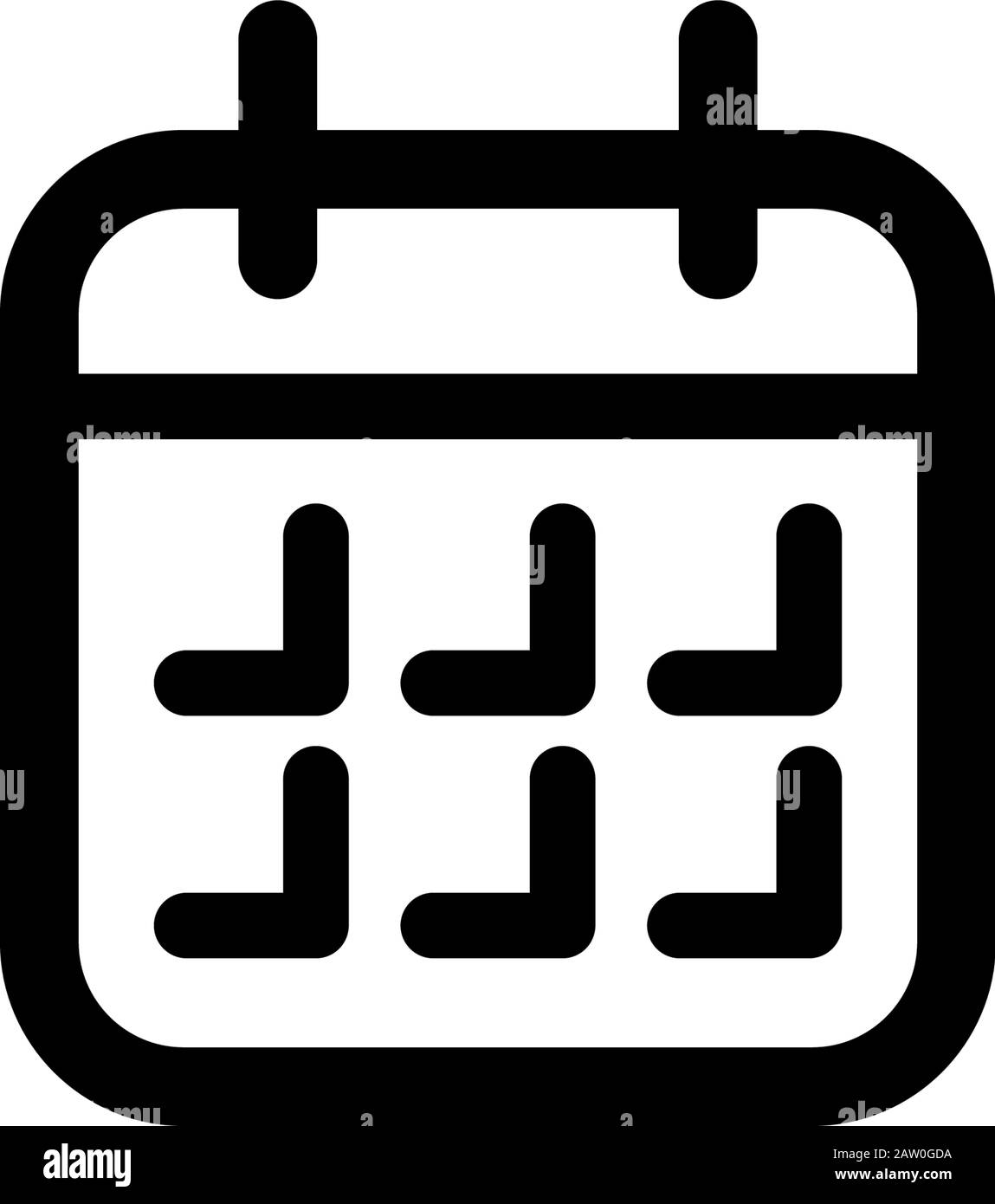 Vecteur de modèle de conception d'icône de calendrier Illustration de Vecteur