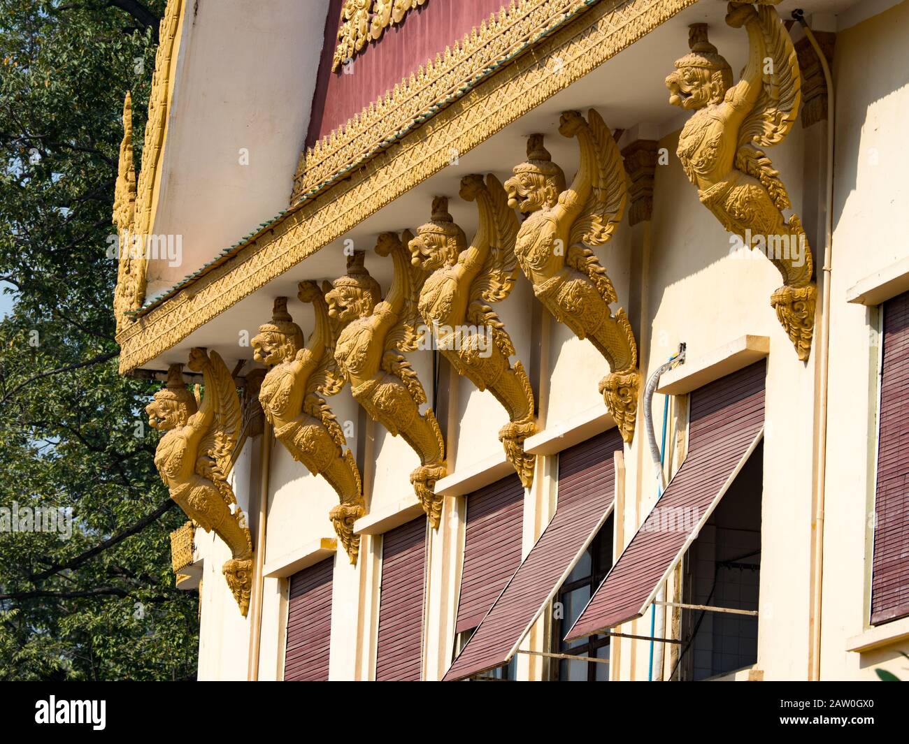 Le palais royal de la capitale Phnom Penh, Cambodge Banque D'Images