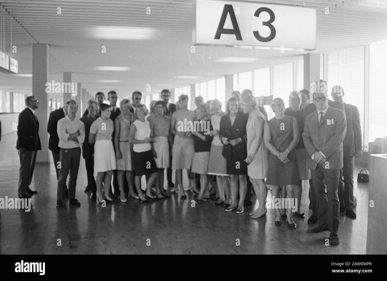 Équipe néerlandaise de natation à Blackpool. L'équipe de Schiphol Date : le 24 août 1967 lieu : North-Holland, Schiphol mots clés : labour, natation Banque D'Images