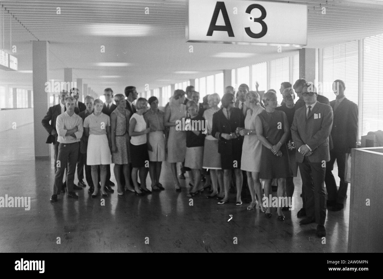 Équipe néerlandaise de natation à Blackpool. L'équipe de Schiphol Date : le 24 août 1967 lieu : North-Holland, Schiphol mots clés : labour, natation Banque D'Images