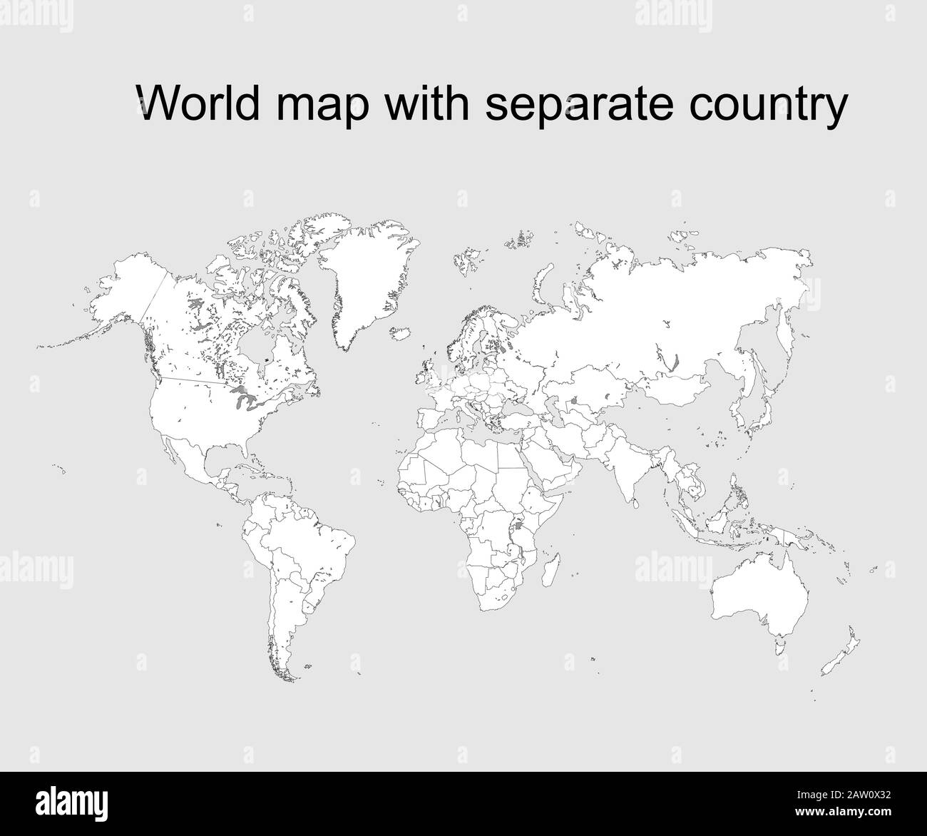 carte du monde avec eau séparée sur fond blanc. carte du monde à partir de point pour l'arrière-plan. carte du monde isolée. vecteur modifiable. Illustration de Vecteur