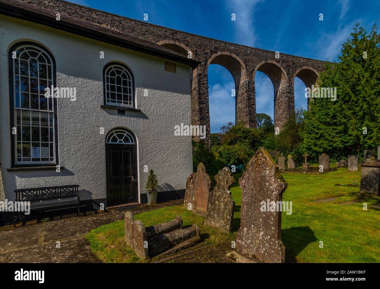 Cynghordy Viaduc & Chapel, Carmarthenshire, Pays De Galles Banque D'Images