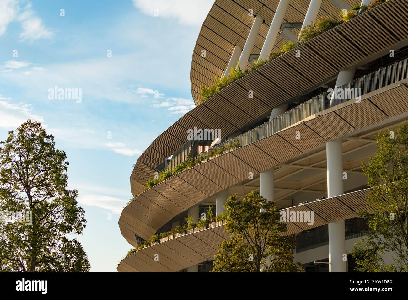 Tokyo New National Stadium (Stade Olympique), Kasumigaoka, Tokyo, Kanto, Japon Banque D'Images