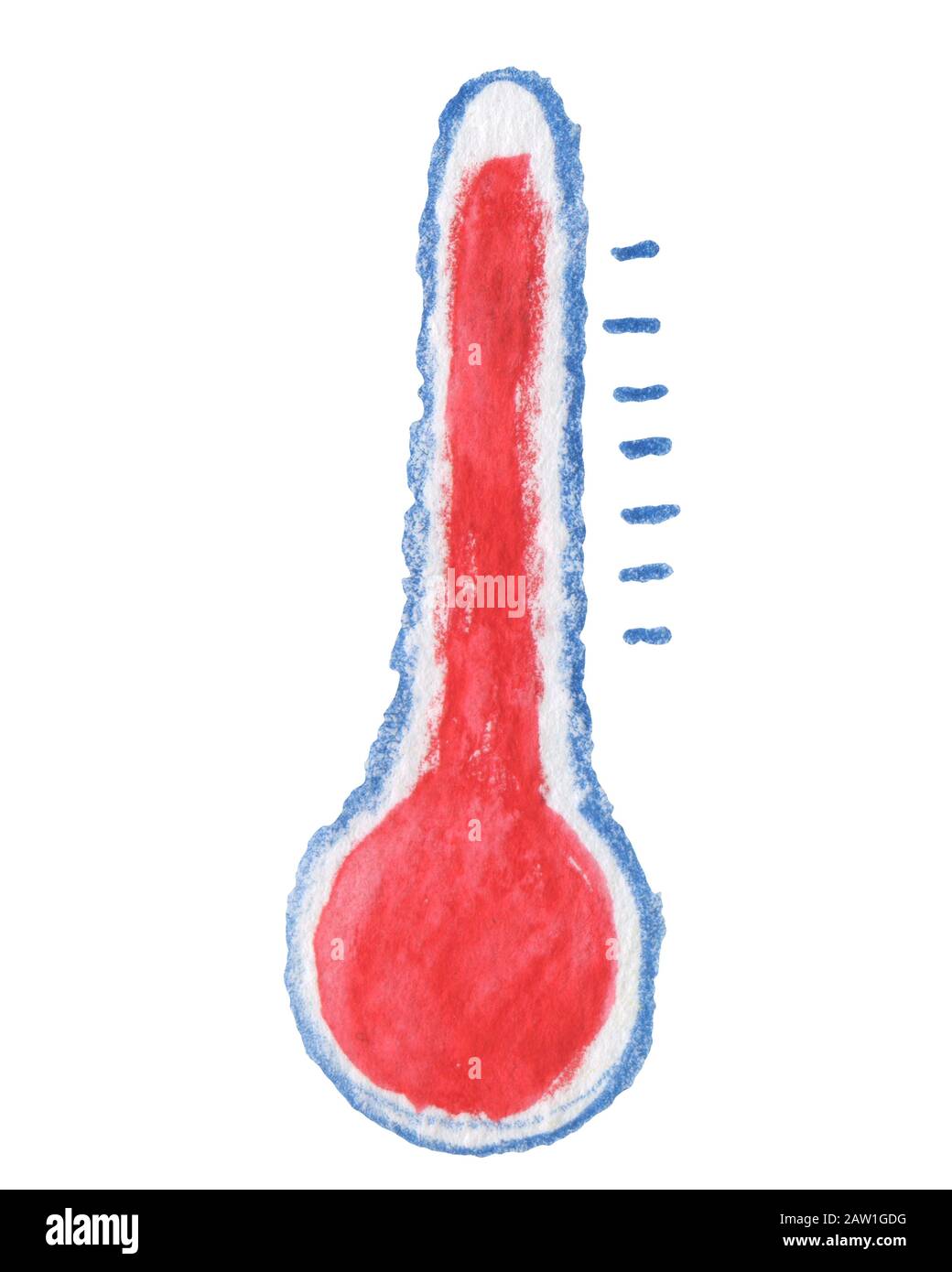 Thermomètres de style plat Celsius et Fahrenheit. Chaleur, chaud, météorologie, objet, Banque D'Images