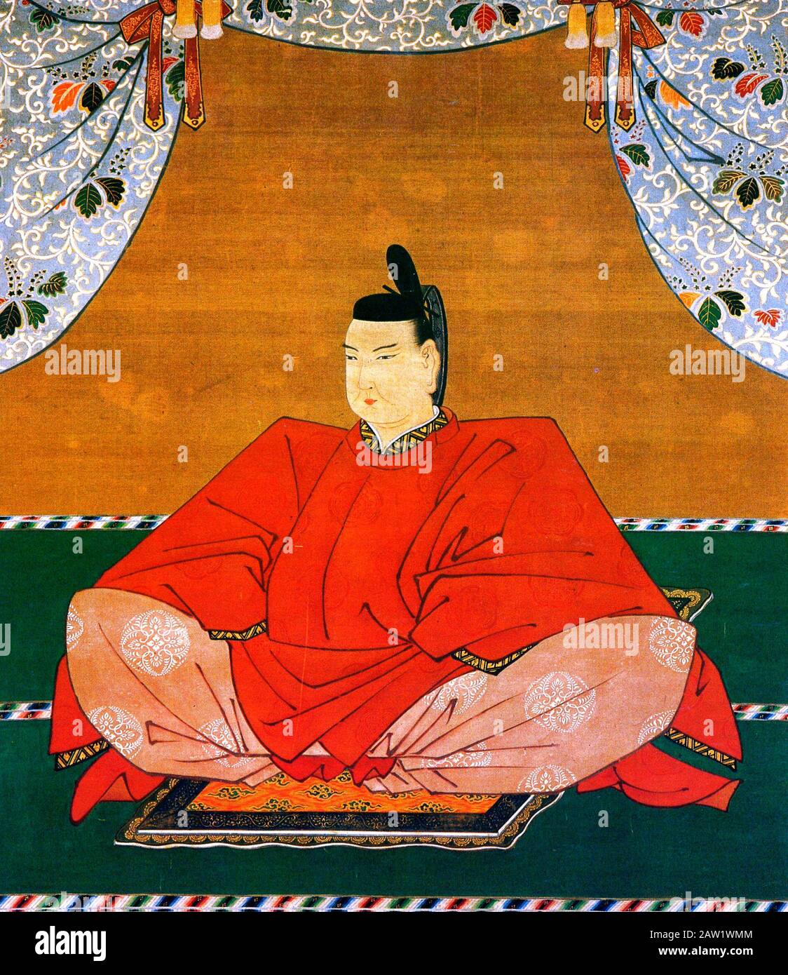 Portrait De L'Empereur Japonais Ichijo - Période Edo Banque D'Images