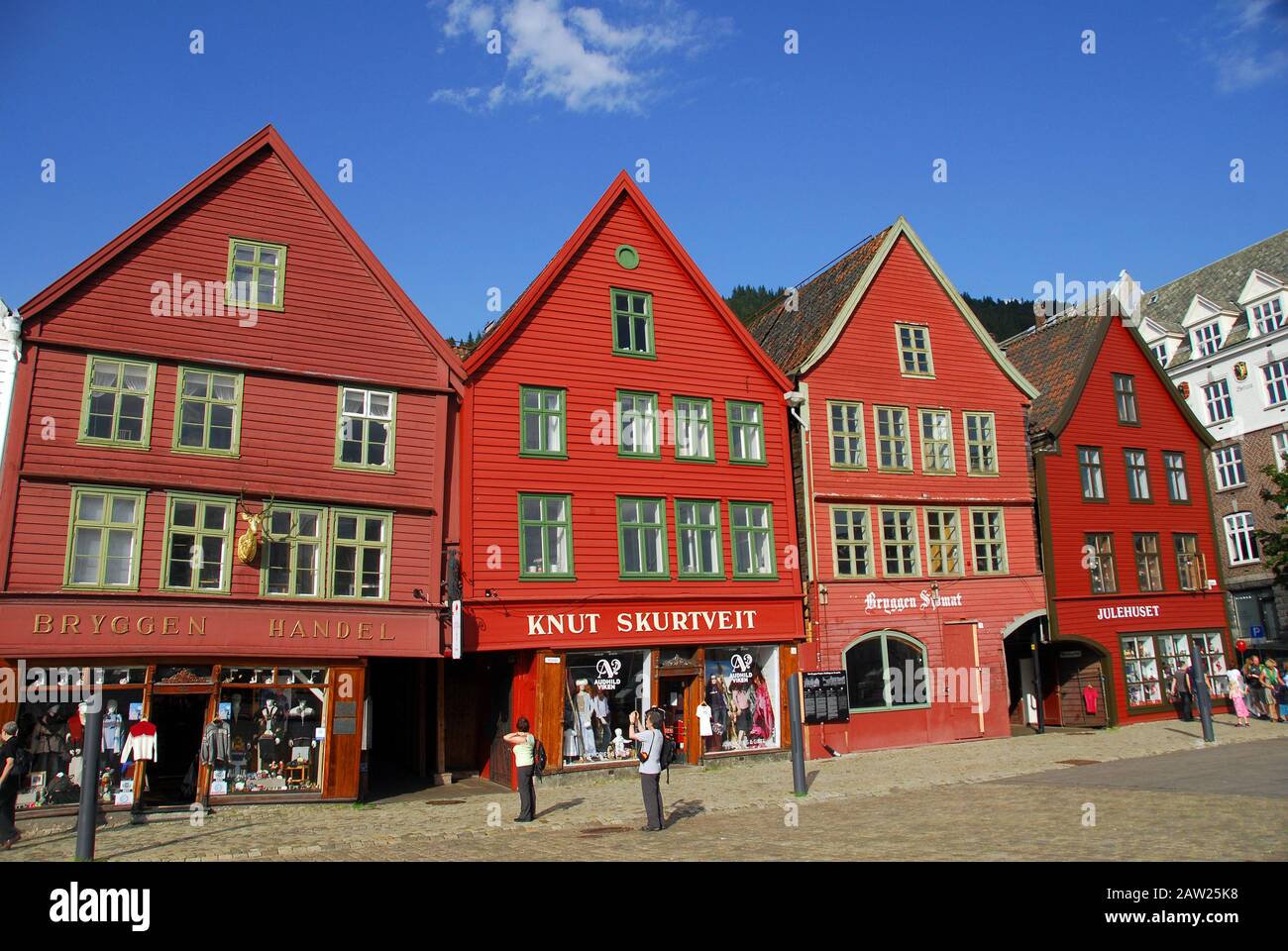 Norvège, Bergen, Bryggen UNESCO liste des sites du patrimoine culturel mondial Banque D'Images