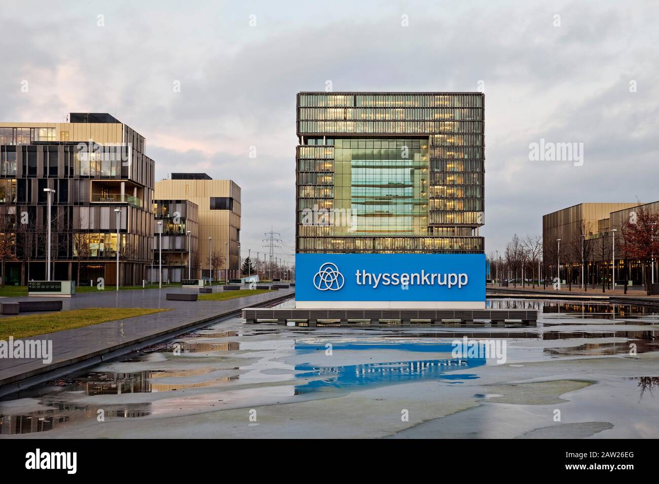 ThyssenKrupp siège premier trimestre, Allemagne, Rhénanie-du-Nord-Westphalie, région de la Ruhr, Essen Banque D'Images