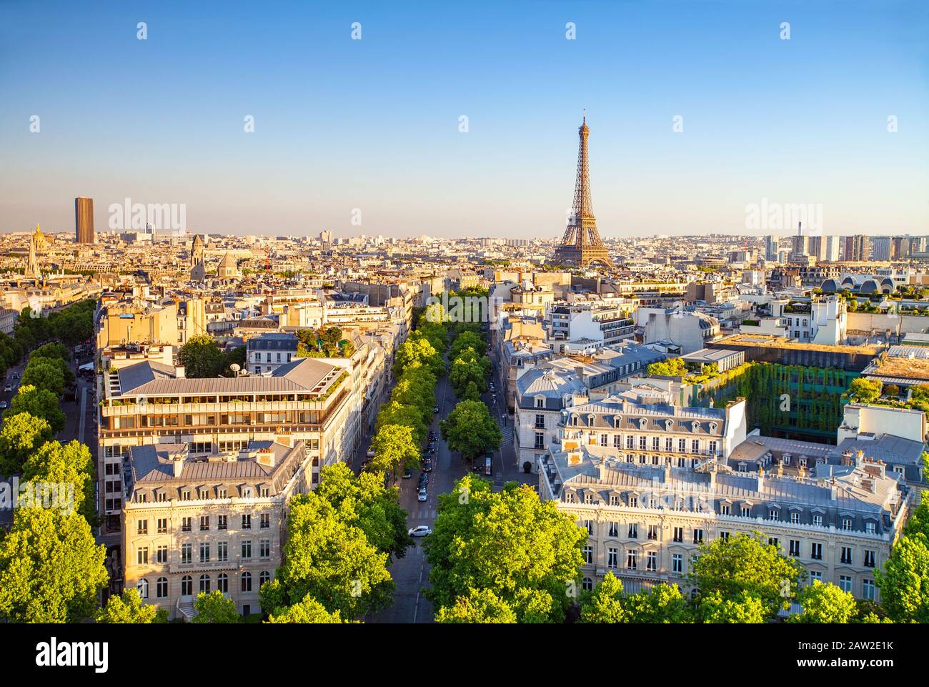 Paysage urbain de paris au coucher du soleil, France Banque D'Images