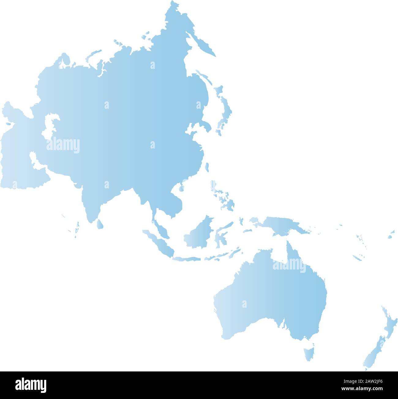Carte de l'Asie Pacifique. - Vector illustration Illustration de Vecteur