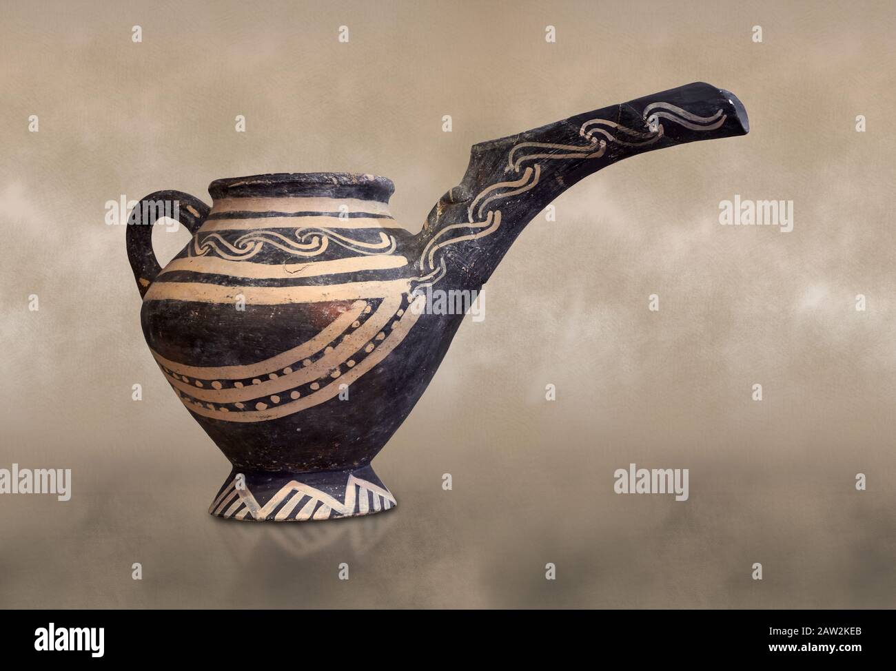 Minoan Vasiliki Ware long cria 'teapots', Vasiliki 2300-1900 BC BC BC, Musée archéologique d'Héraklion. Banque D'Images