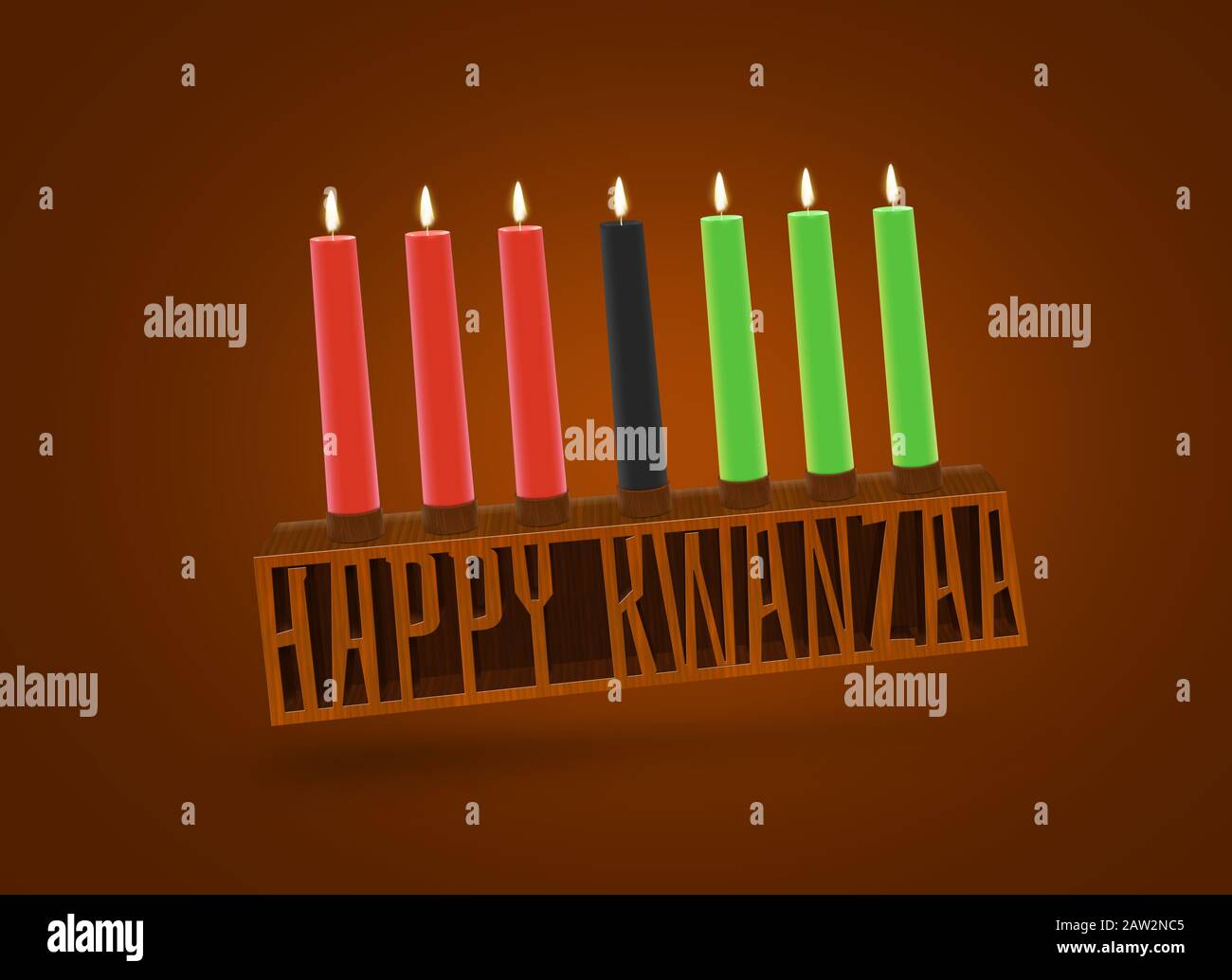 Illustration du symbole Happy kwanzaa sur fond marron. Réf Banque D'Images