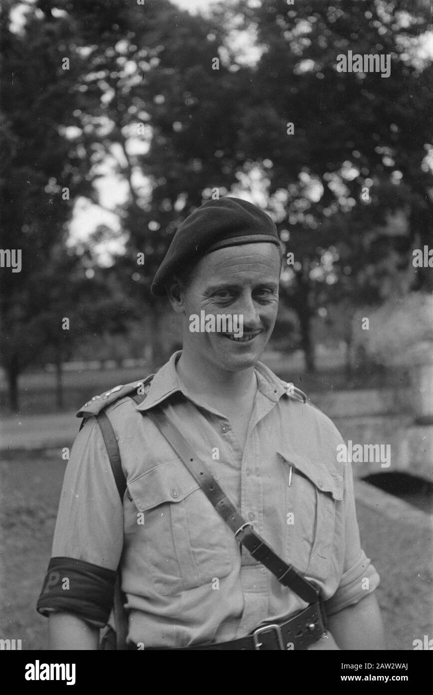 Action Buitenzorg 1ère Série Portrait Capitaine Royal Constabulary Date : 15 Décembre 1946 Lieu : Bogor, Indonésie, Antilles Néerlandaises Banque D'Images