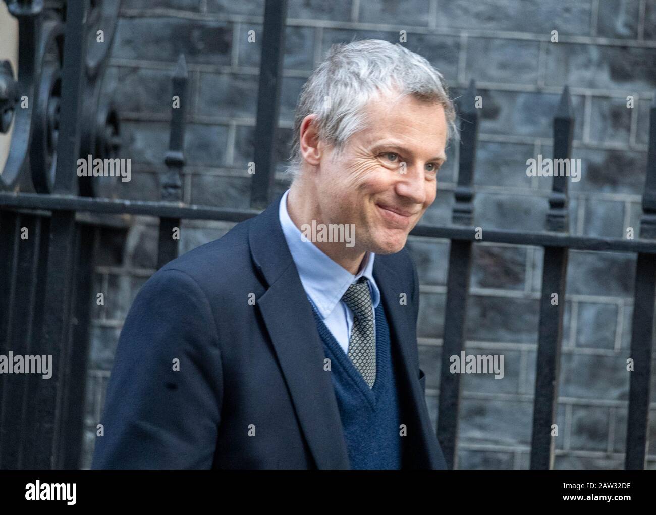 Londres, Royaume-Uni. 6 février 2020. Lord Zac Goldsmith, ministre d'État à l'Environnement et au développement international, quitte une réunion du Cabinet au 10 Downing Street, Londres Credit: Ian Davidson/Alay Live News Banque D'Images