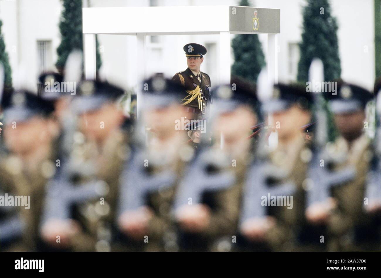 Le Prince Andrew, duc de York, rend visite à l'armée britannique, en Allemagne. Juillet 1989 Banque D'Images