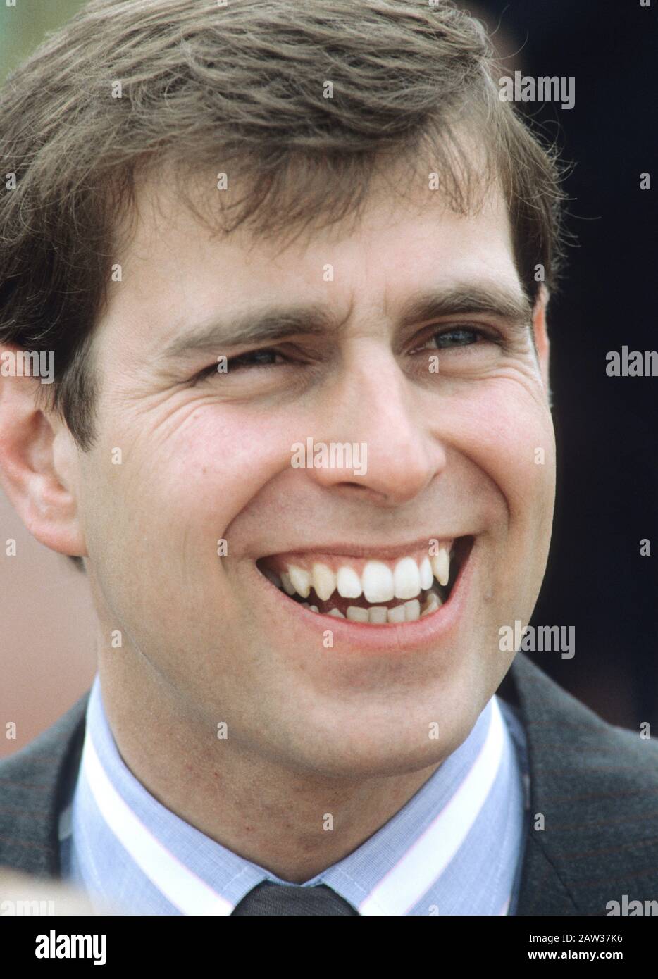 HRH Prince Andrew, duc de York quitte une superforteresse de vol USAF,  Biggin Hill, Angleterre, mai 1983 Photo Stock - Alamy