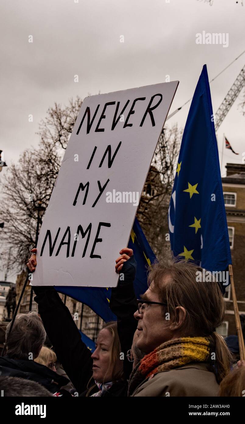 Jour Du Brexit À Londres. 31 janvier 2020 Banque D'Images