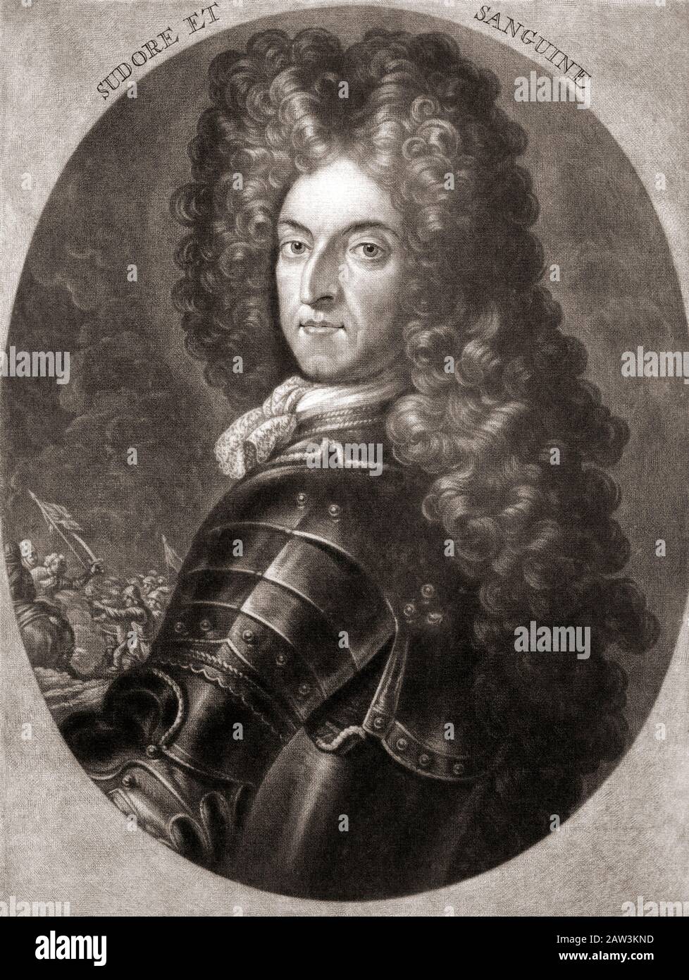 John Cutts, 1ère Baron Cutts, 1661 - 1707. Lieutenant-général dans l'armée britannique, commandant en chef en Irlande et auteur. Banque D'Images