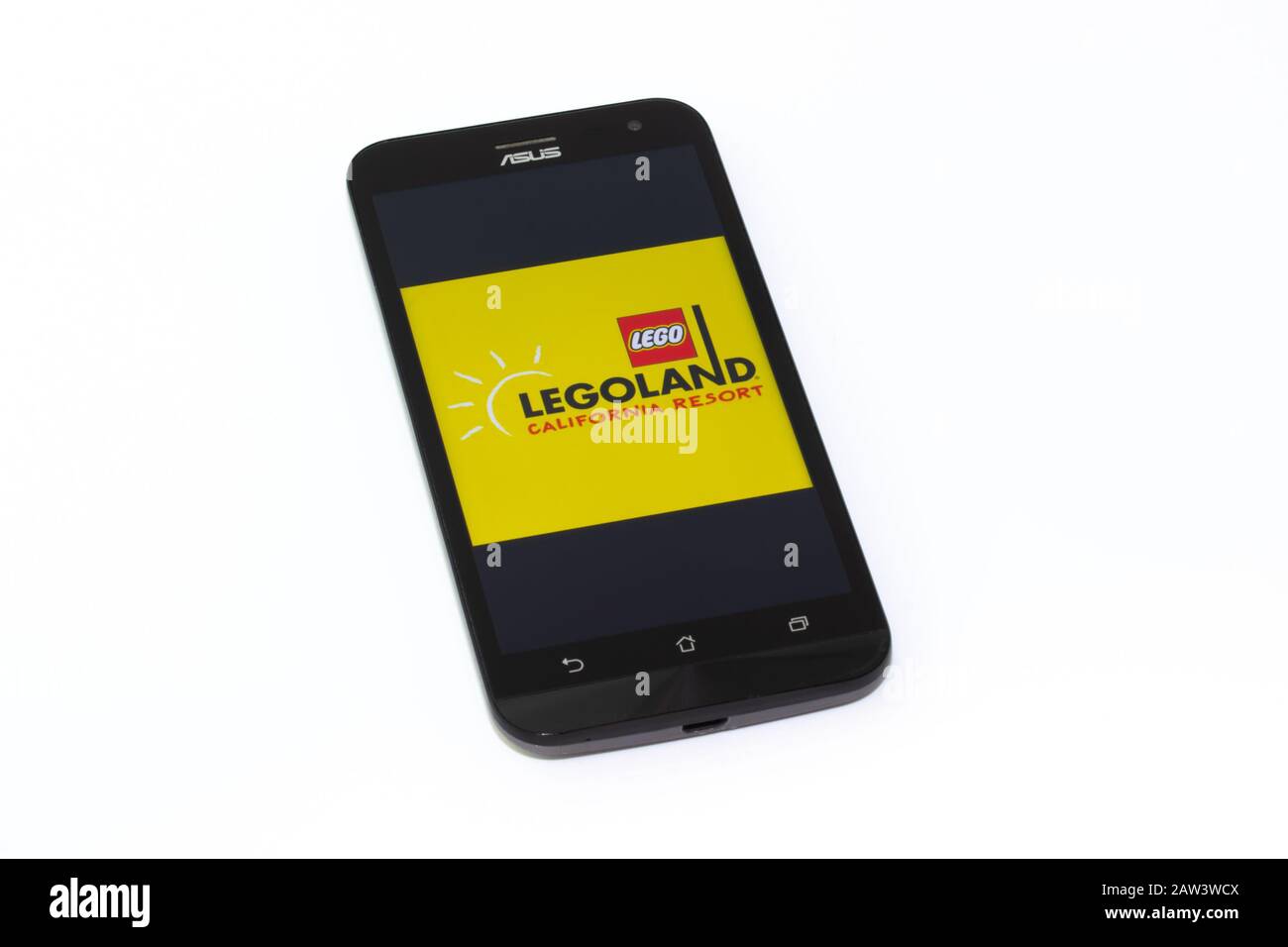 Kouvola, Finlande - 23 janvier 2020: Legoland California Resort app logo sur l'écran du smartphone Asus Banque D'Images