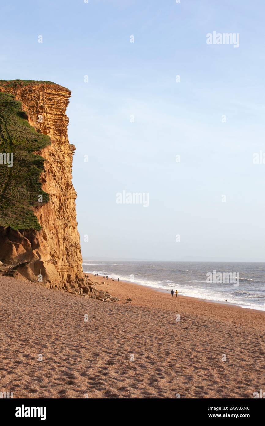 Les falaises spectaculaires de West Bay sur la côte Dorset Banque D'Images