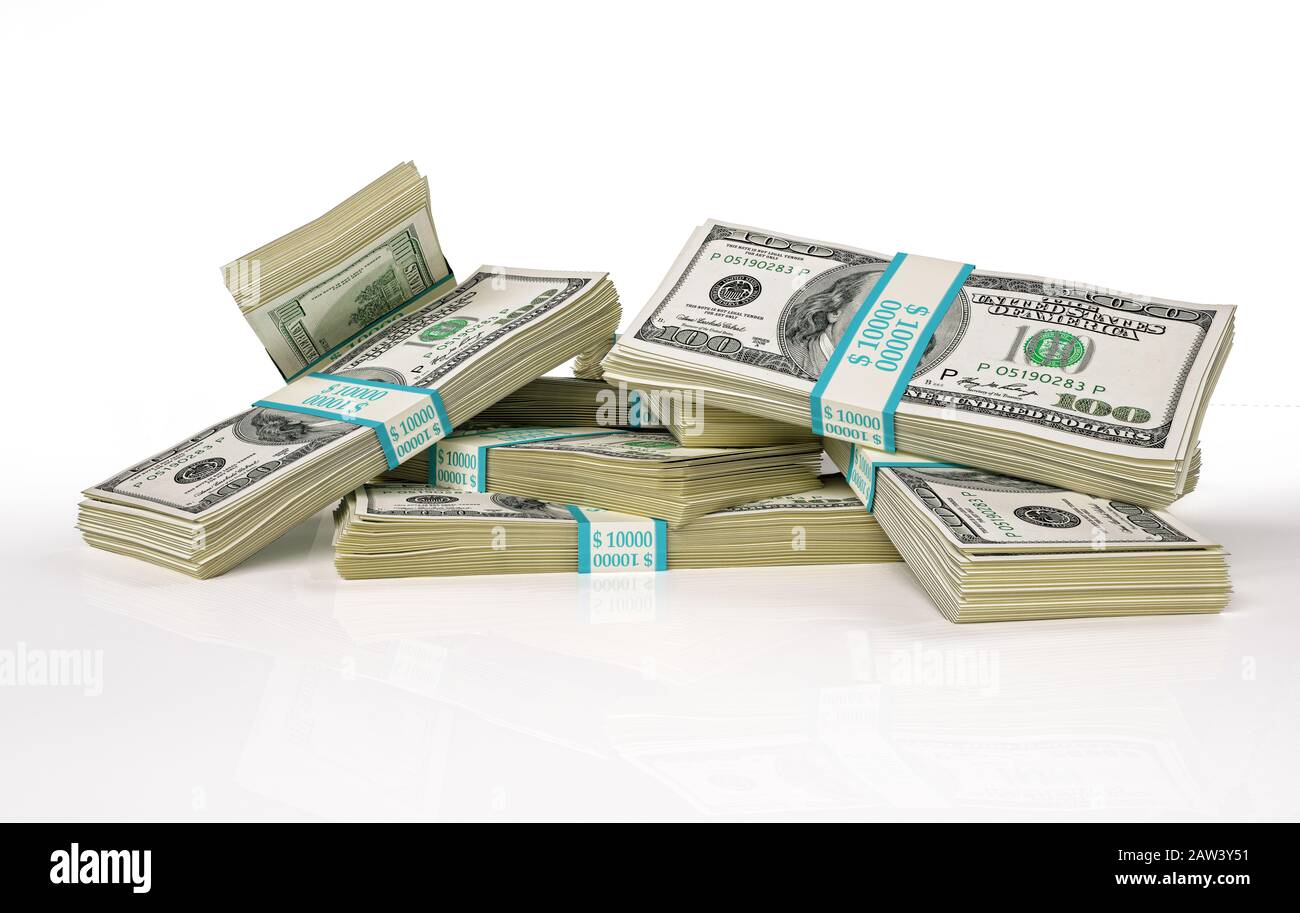Liasses de billets de 100 dollars américains Banque de photographies et ...