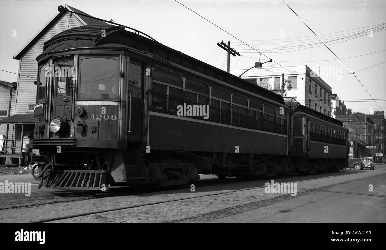 BC Electric Railway Company car 1208 Vancouver BC Circa 1950 Banque D'Images