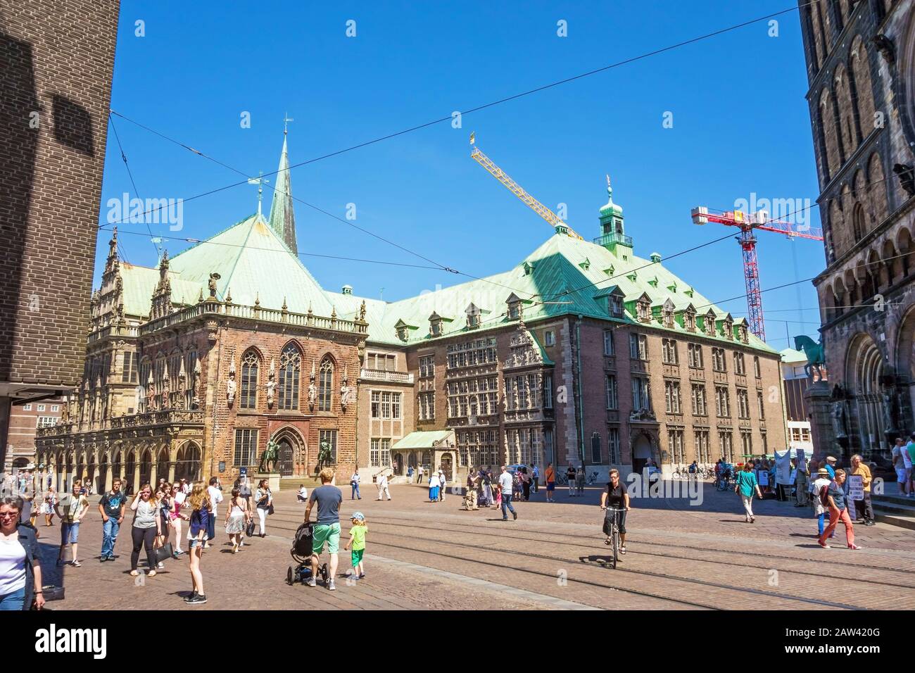 Bremen, Allemagne - 7 juin 2014 : ville intérieure de la Hansestadt Bremen Banque D'Images