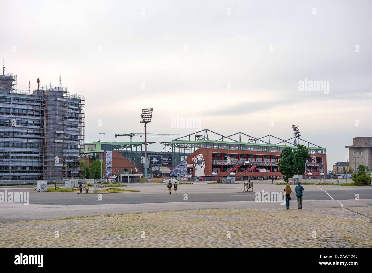 Hambourg, Allemagne - 7 juin 2014 : stade Millerntor, stade de football du Bundesliga Club FC St Pauli. Banque D'Images